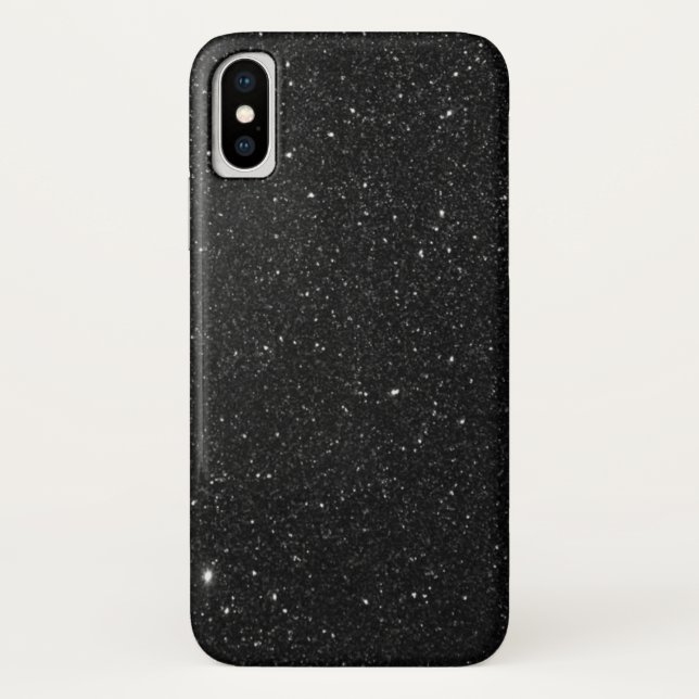 Coques Case-Mate iPhone Noir pailleté brillant scintillant (Dos)