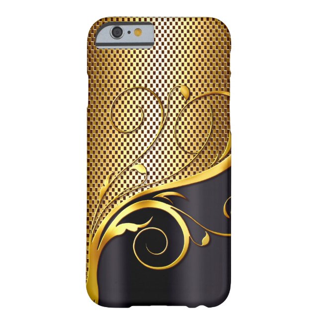 Coques Case-Mate iPhone Noir perforé d'or en métal | de vignes en (Dos)