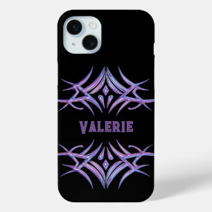 Coque Case-Mate iPhone Noir personnalisé avec conception Tribal violet 3D