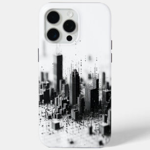 Coque Case-Mate iPhone Noir pointillisme monochromatique architecture urb