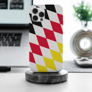 Coque Case-Mate iPhone Noir rouge jaune Bavaria Motif Drapeau Diamant