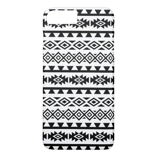 Coques Case-Mate iPhone Noir stylisé du motif II d'Aztèque grand sur le (Dos)