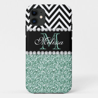 Case-Mate iPhone CASE NOIR VERT EN BON ÉTAT CHEVRON DE PARTIES