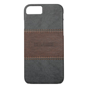 Etui iPhone Case-Mate Noir Vintage masculin & Cuir Brown