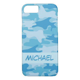 Etui iPhone Case-Mate Nom bleu de camouflage de Camo personnalisé