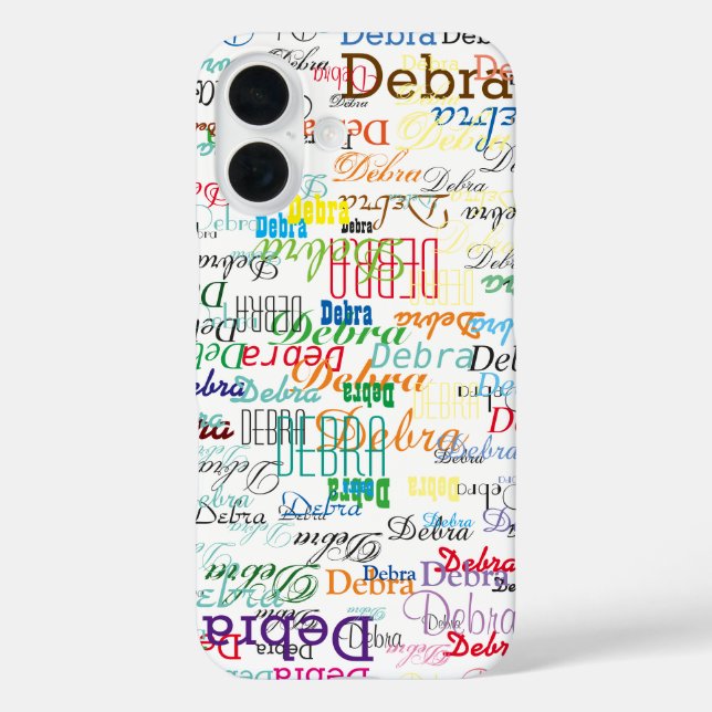 Coques Case-Mate iPhone nom coloré personnalisé (Verso)