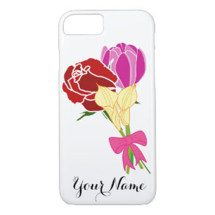 Case-Mate iPhone Case Nom coque. Bouquet Fleur personnalisé