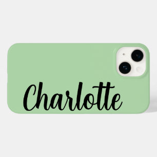 Coque Case-Mate iPhone Nom customisé Design Moderne Minimal Mint Vert