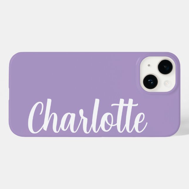 Coques Case-Mate iPhone Nom customisé Monogramme minimal moderne élégant (Verso (horizontal))