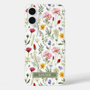 Coque Pour iPhone 16 Plus Nom de belles fleurs sauvages botaniques
