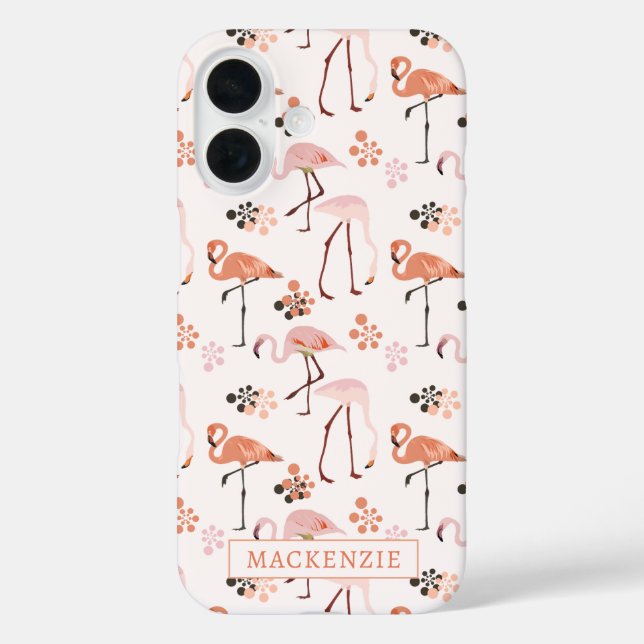 Coques Case-Mate iPhone Nom de corail rose Flamant rose (Verso)
