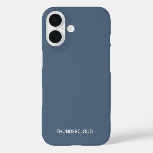 Coque Pour iPhone 16 Nom de couleur bleu-gris tonnerre