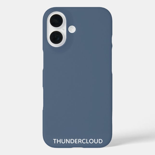 Coques Case-Mate iPhone Nom de couleur bleu-gris tonnerre (Verso)
