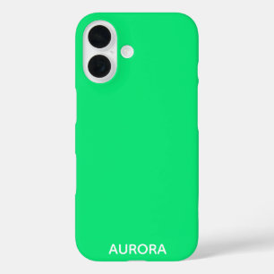 Coque Pour iPhone 16 Nom de couleur verte Aurora