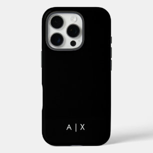 Coque iPhone 16 Pro Nom de couple simple monogrammé