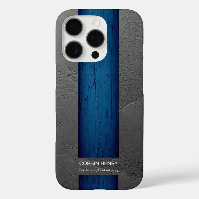 Coques Case-Mate iPhone Nom de Dégoulinade Bleue Texture Abstraite (Verso)