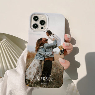 Coque Case-Mate iPhone Nom de famille moderne simpliste Photo complète
