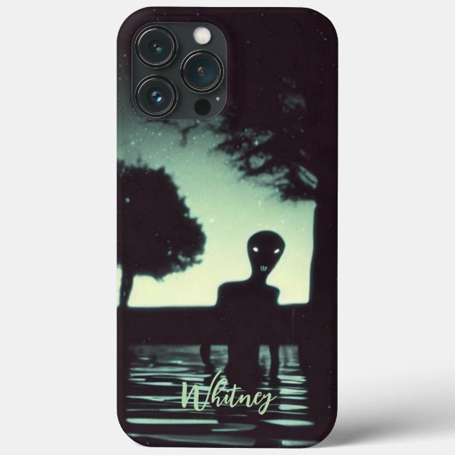 Coques Case-Mate iPhone Nom de film de science-fiction rétro drôle d'invas (Verso)