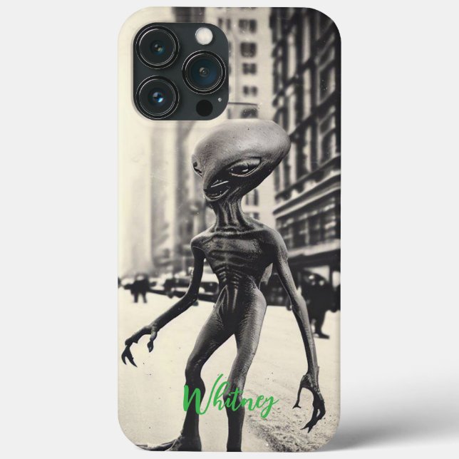 Coques Case-Mate iPhone Nom de film rétro de science-fiction drôle d'invas (Verso)