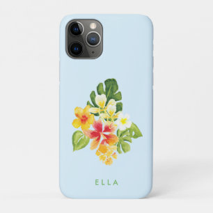 Case-Mate iPhone Case Nom de fleur d'aquarelle florale de l'île tropical