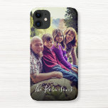 Coque Case-Mate iPhone Nom de la famille de filtres lumineux personnalisé<br><div class="desc">Personnalisez facilement ce coque iphone avec vos photos de famille préférées personnalisées rehaussées d'un filtre ludique et nom écrit dans la calligraphie moderne.</div>