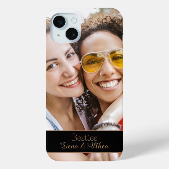 Coques Case-Mate iPhone Nom de la photo moderne Best Friends (Verso)