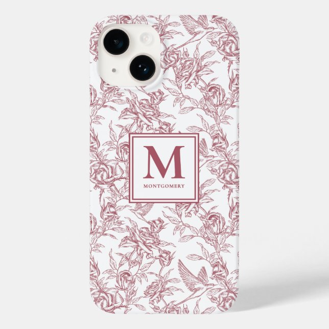 Coques Case-Mate iPhone Nom de la toile française rouge (Verso)