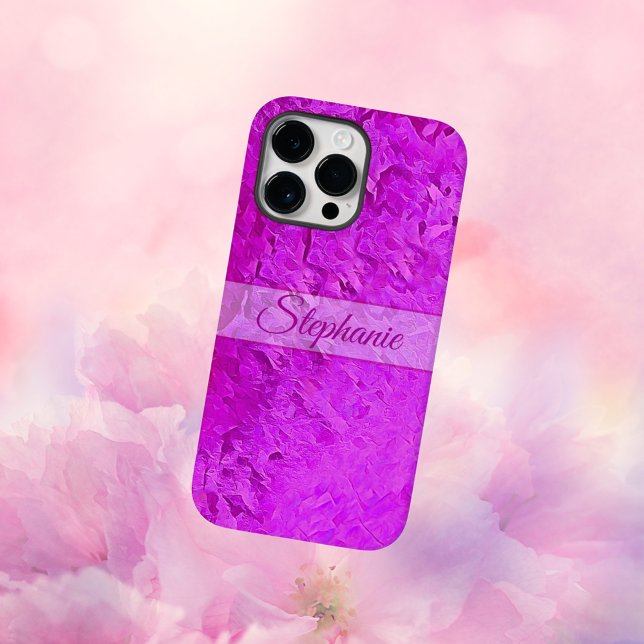Coques Case-Mate iPhone Nom de l'art rose personnalisé (Créateur téléchargé)