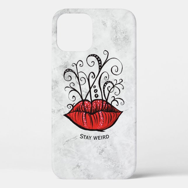 Coques Case-Mate iPhone Nom de l'artiste maquillage des lèvres rouges (Verso)