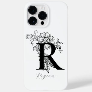 Coque Case-Mate iPhone Nom de monogramme de lettre R botanique  