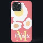 Case-Mate iPhone Case Nom de motif d'œuf amusant rose<br><div class="desc">Étui pour iPhone mignon avec des œufs frits</div>