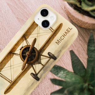 Coque Case-Mate iPhone Nom de pilote d'avion vintage Fun Aviation Élégant