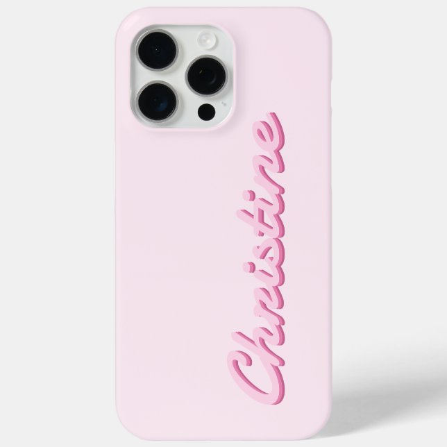 Coques Case-Mate iPhone Nom de script moderne simple Monogramme (Verso)