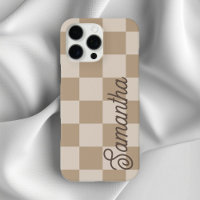 Nom de script Taupe Beige Checkers