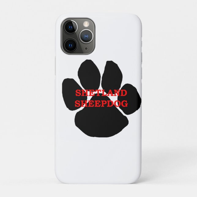 Coques Case-Mate iPhone Nom de Shetland Sheepdog Patte (Dos)