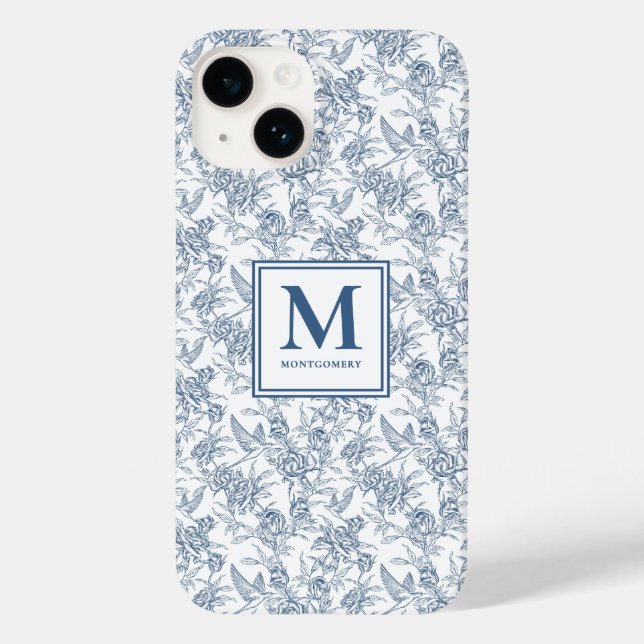 Coques Case-Mate iPhone Nom de Toile Française Bleue (Verso)