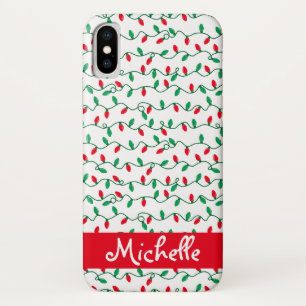 Etui iPhone Case-Mate Nom des feux de Noël rouges et verts