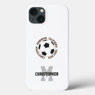 Case-Mate iPhone Case Nom du football texte personnalisé initial
