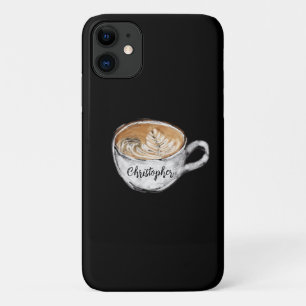 Case-Mate iPhone Case Nom du monogramme Cappuccino noir