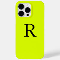 Nom du monogramme Chartreuse jaune néon