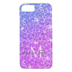 Case-Mate iPhone Case Nom du monogramme de la Parties scintillant rose e