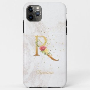 Case-Mate iPhone Case Nom du monogramme floral Lettre R initiale Personn