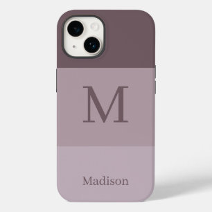 Coque Case-Mate iPhone Nom du monogramme Mauve vintage