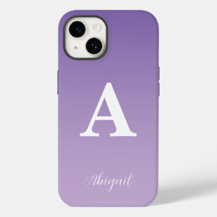 Coque Case-Mate iPhone Nom du monogramme personnalisé Lilac