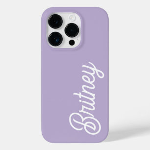Coque Case-Mate iPhone Nom du monogramme violet de lavande chic personnal