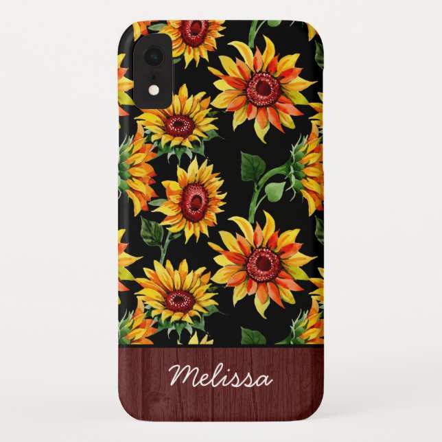 Coques Case-Mate iPhone Nom du tournesol russe personnalisé (Dos)