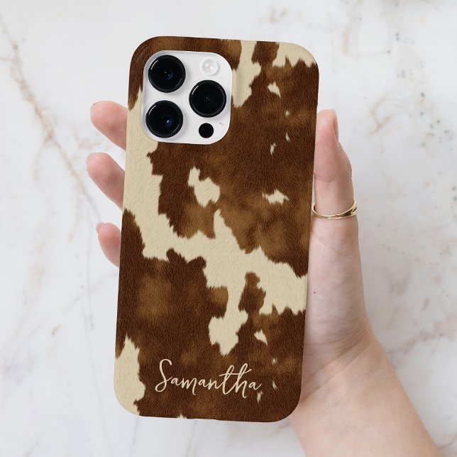 Coques Case-Mate iPhone Nom écriture marron Cowgirl Country Western modern (Modern Western Country Cowgirl Brown Script Name Case-Mate iPhone Case)
