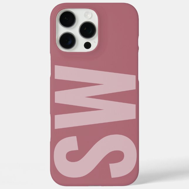 Coques Case-Mate iPhone Nom en gras Initiales Rose fille or Monogramme per (Verso)