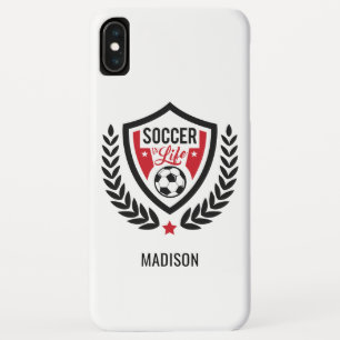 Case-Mate iPhone Case Nom et couleur personnalisés Soccer Logo Boîtes té