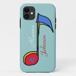 Case-Mate iPhone Case nom et initiales personnalisés de la musique